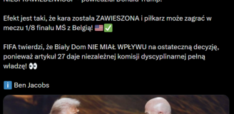 HIT! Dlatego FIFA ANULOWAŁA zawieszenie piłkarza z USA na mecz z Belgią xD